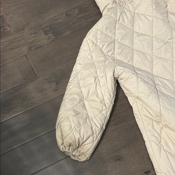 Zara Women's Quilted Hooded Puffer Jacket - Beige, size small - Picture 9 of 10